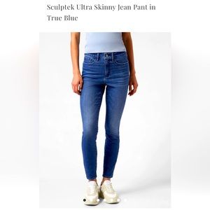 Athleta Sculptek Ultra Skinny Jean Pant in True Blue - Sz 2